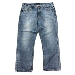 Lucky Brand Jeans 181 Relaxed Straight Men's 38x30 Blue Denim Light Wash